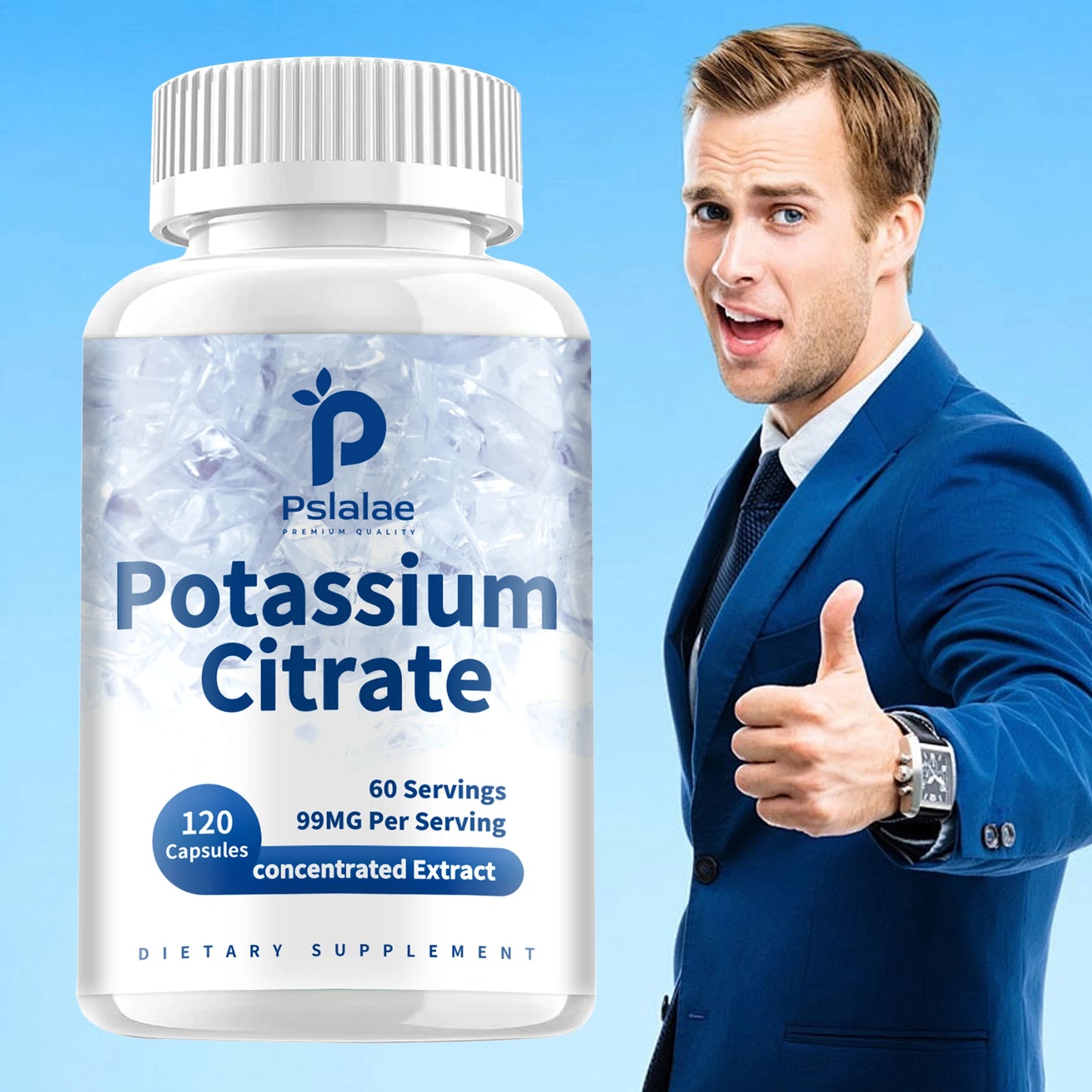 Potassium Citrate Capsules - Maintains Electrolyte Balance And Supports Muscle, Bone, And Heart Health - 120 Capsules
