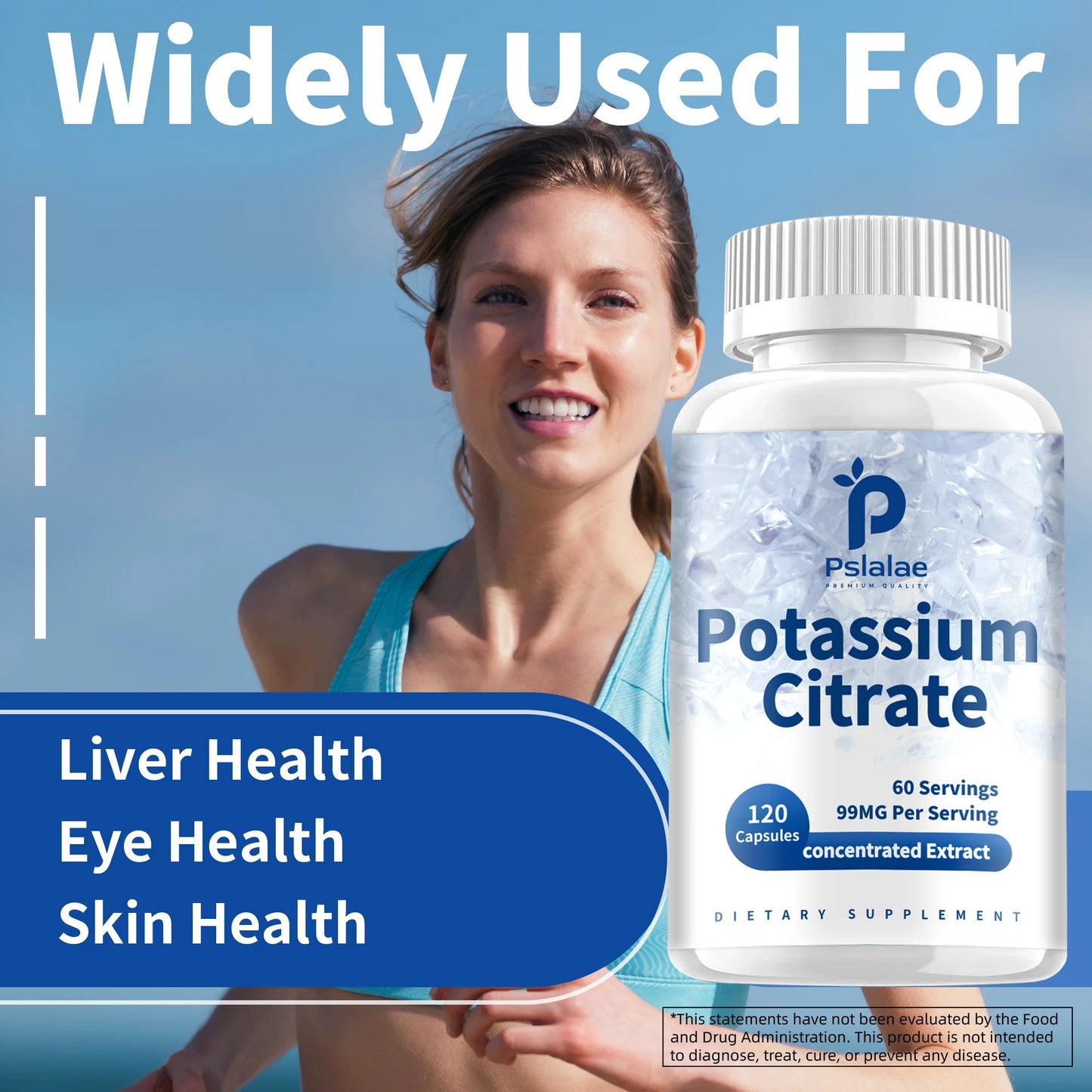 Potassium Citrate Capsules - Maintains Electrolyte Balance And Supports Muscle, Bone, And Heart Health - 120 Capsules