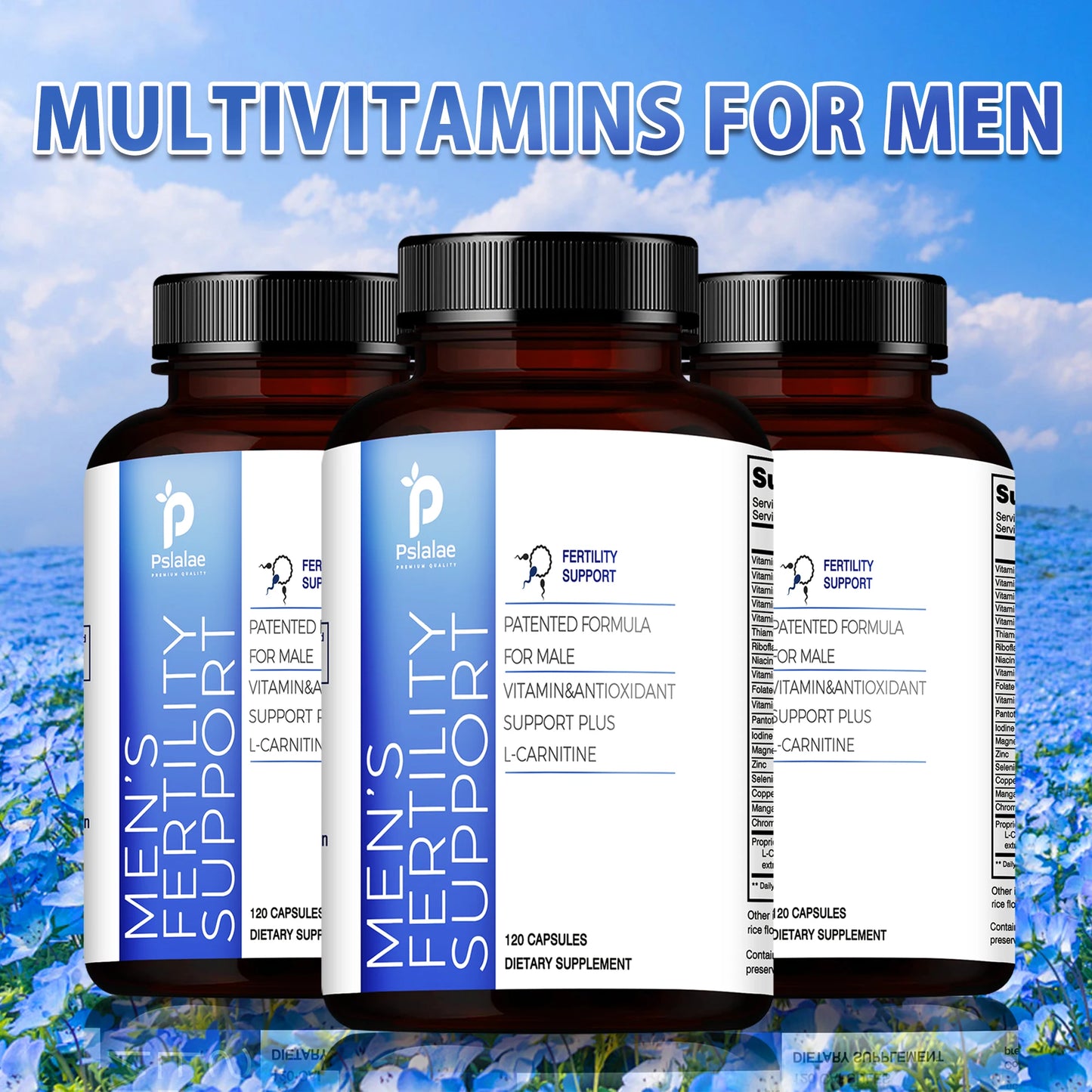Men's Fertility Support - Supports Male Reproductive Health, Enhances Strength, Performance, Energy and Endurance - 120 Capsules
