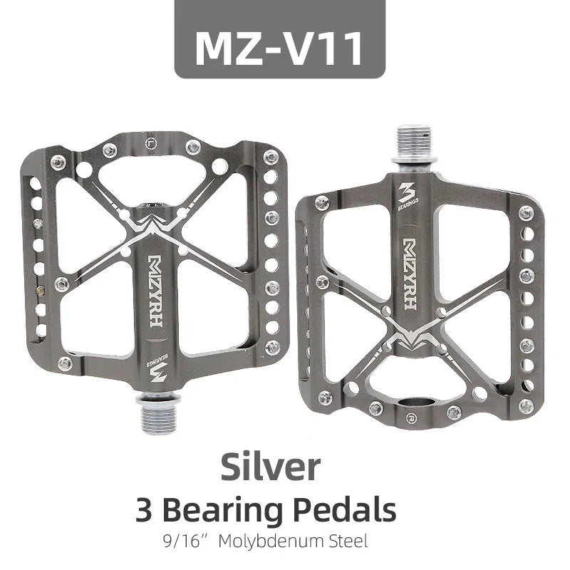 Bicycle Pedals 3 Bearings MTB Anti-slip Ultralight Aluminum Mountain Road Bike Platform Pedals Cycling Accessories