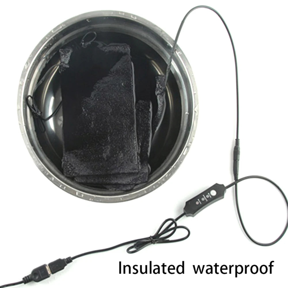 USB Electric Heated Jacket Heating Pad Outdoor Themal Warm Winter Heating Vest Pads For DIY Heated Clothing 1 Set Method