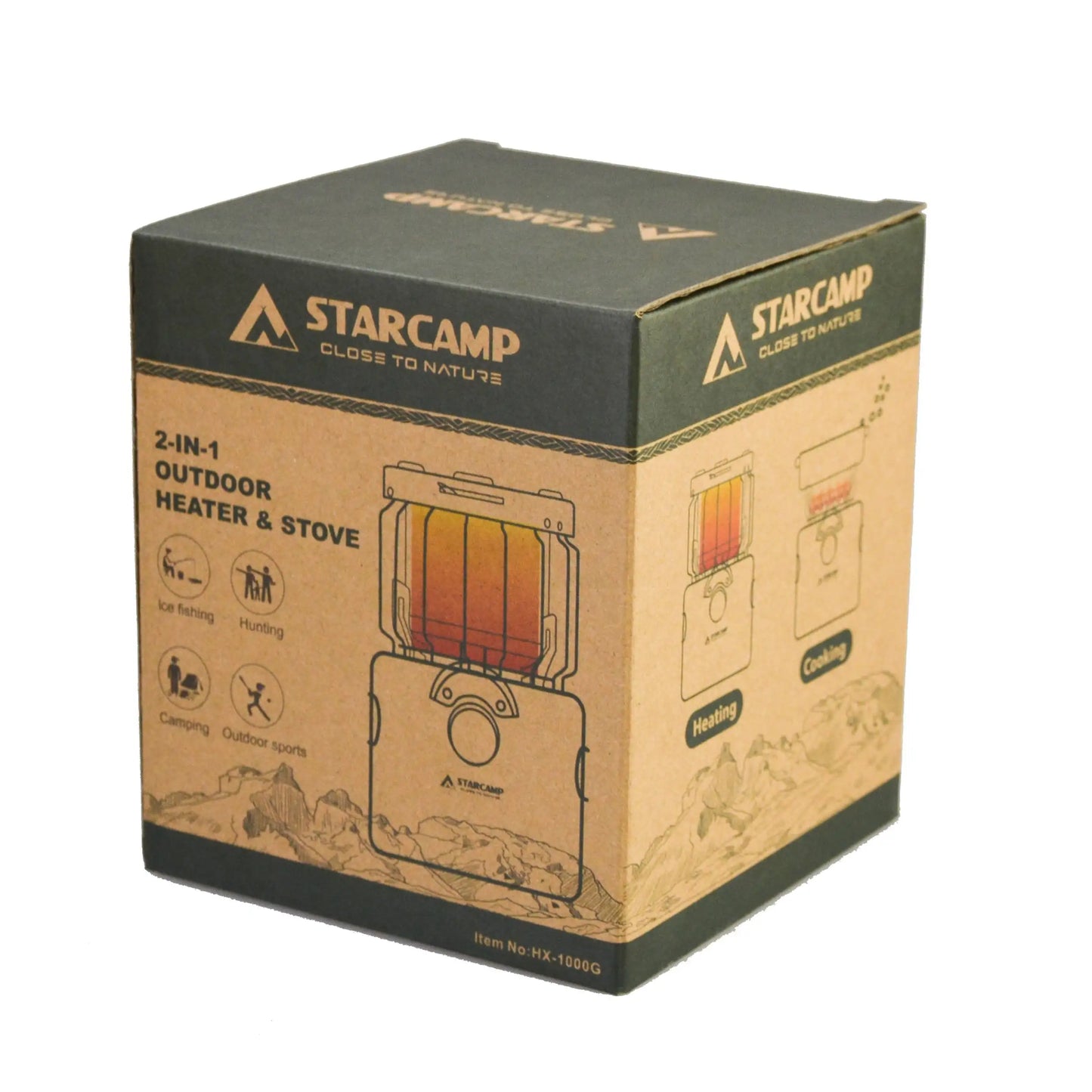 STARCAMP 2 in 1 Outdoor Mini Gas Heater & Stove for Camping Backpacking Hiking and Picnics