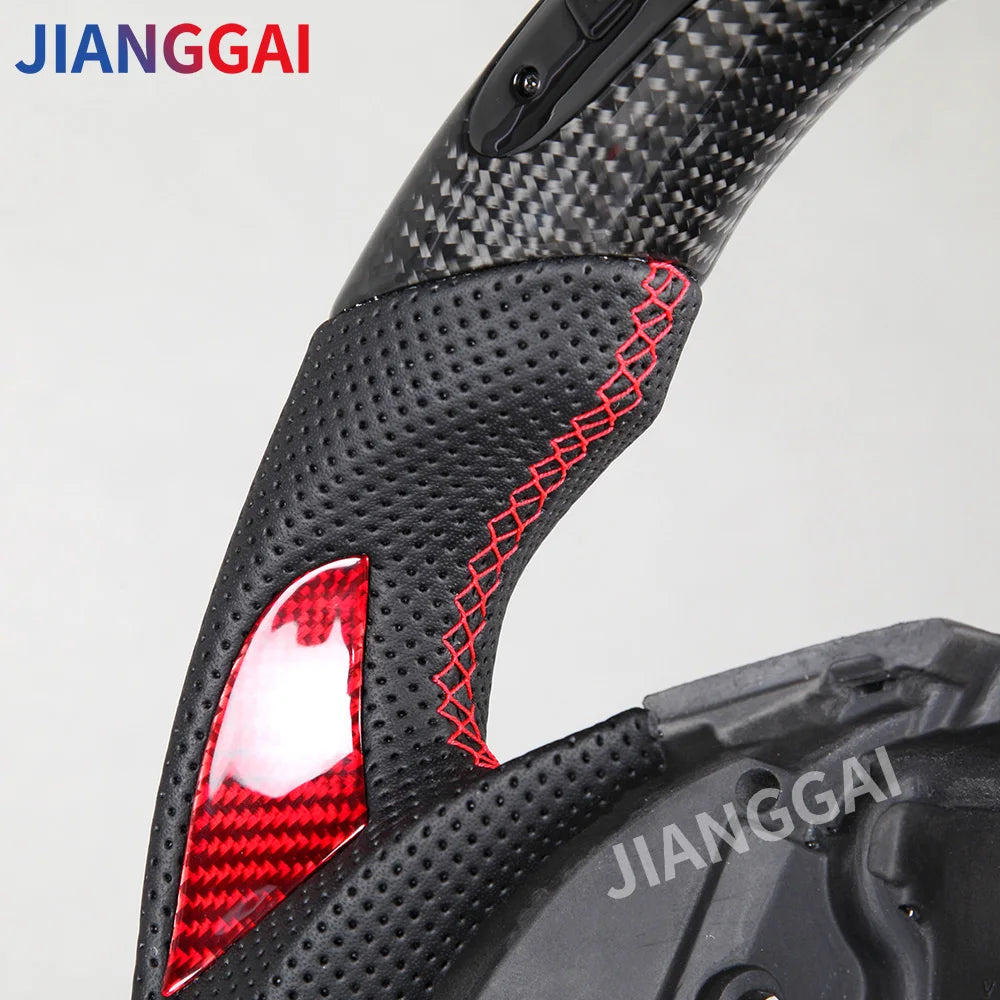 LED Carbon Fiber Car Racing Steering Wheel For Chevrolet Camaro 2016-2023 Corvette C7 Chevy ss 2014-2019 Carbon Steering Wheel