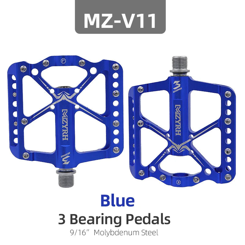 Bicycle Pedals 3 Bearings MTB Anti-slip Ultralight Aluminum Mountain Road Bike Platform Pedals Cycling Accessories