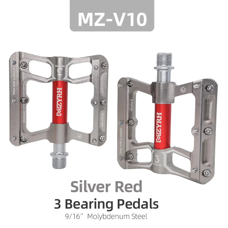 Bicycle Pedals 3 Bearings MTB Anti-slip Ultralight Aluminum Mountain Road Bike Platform Pedals Cycling Accessories