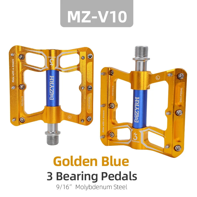 Bicycle Pedals 3 Bearings MTB Anti-slip Ultralight Aluminum Mountain Road Bike Platform Pedals Cycling Accessories