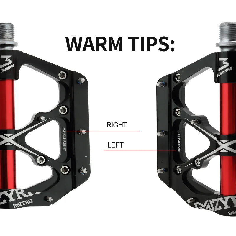 Bicycle Pedals 3 Bearings MTB Anti-slip Ultralight Aluminum Mountain Road Bike Platform Pedals Cycling Accessories