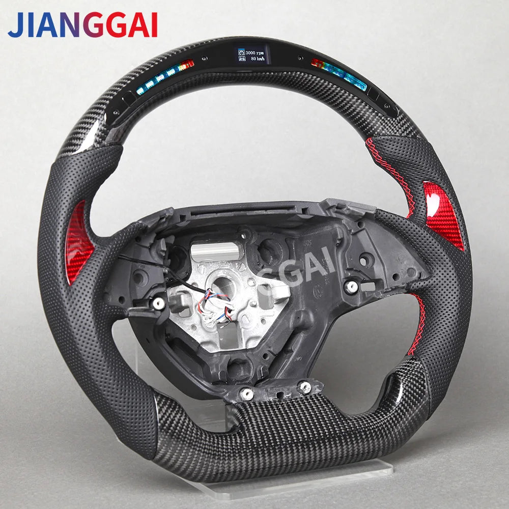 LED Carbon Fiber Car Racing Steering Wheel For Chevrolet Camaro 2016-2023 Corvette C7 Chevy ss 2014-2019 Carbon Steering Wheel