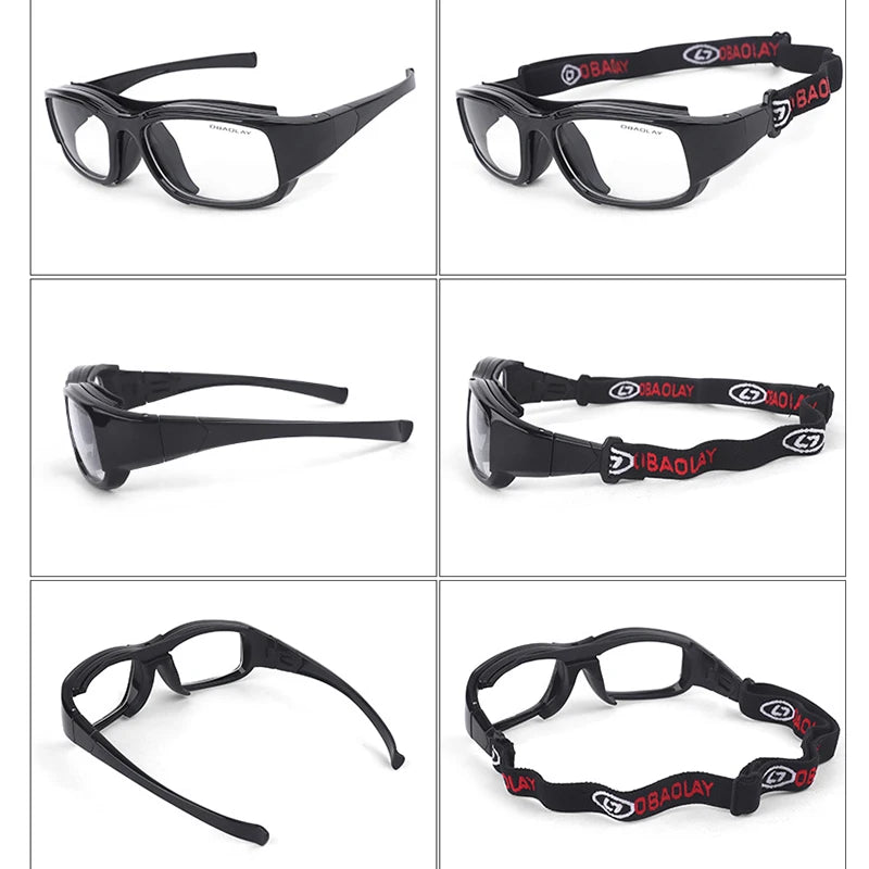Sport Glasses Basketball Goggles Soccer Football Eye Glasses Anti-collision Protector Eyewear for Cycling Running Myopia Frame