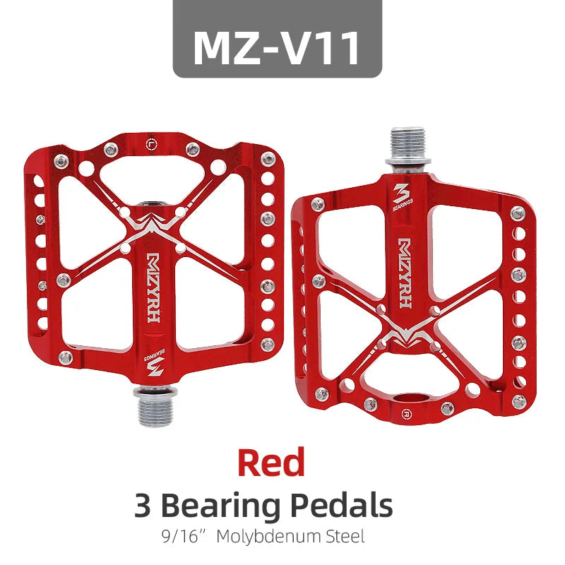 Bicycle Pedals 3 Bearings MTB Anti-slip Ultralight Aluminum Mountain Road Bike Platform Pedals Cycling Accessories