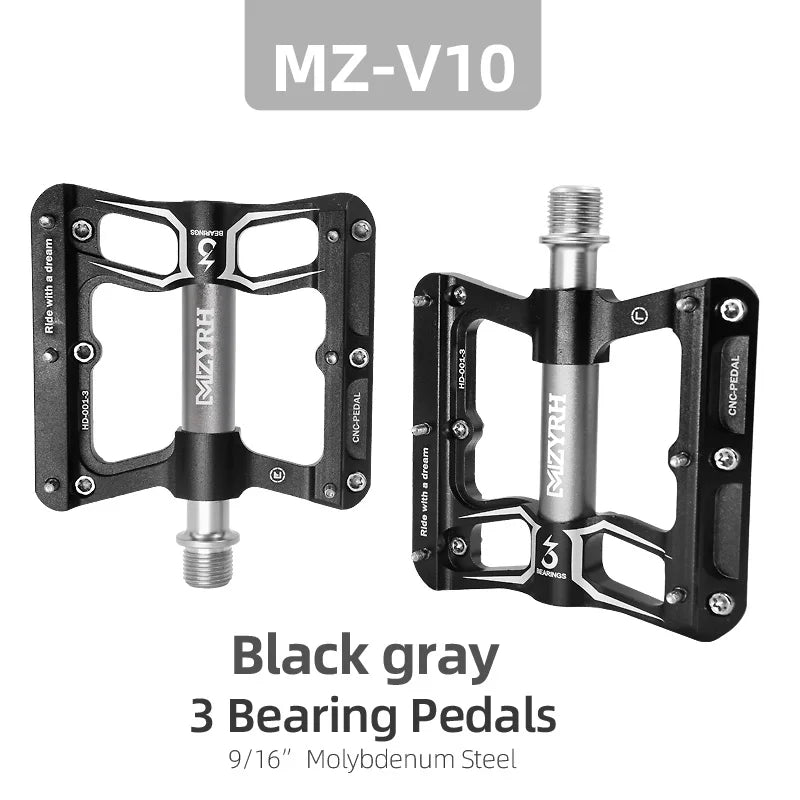 Bicycle Pedals 3 Bearings MTB Anti-slip Ultralight Aluminum Mountain Road Bike Platform Pedals Cycling Accessories