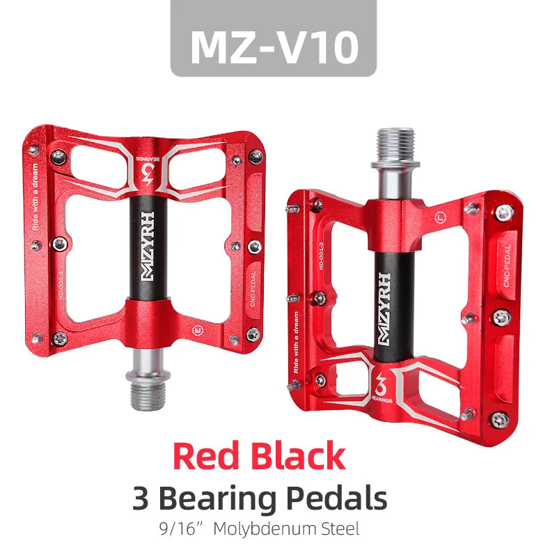 Bicycle Pedals 3 Bearings MTB Anti-slip Ultralight Aluminum Mountain Road Bike Platform Pedals Cycling Accessories