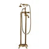 Antique Gold Bathroom Bathtub Faucet Mixer Shower OEM Brass Floor Freestanding Bath Tap