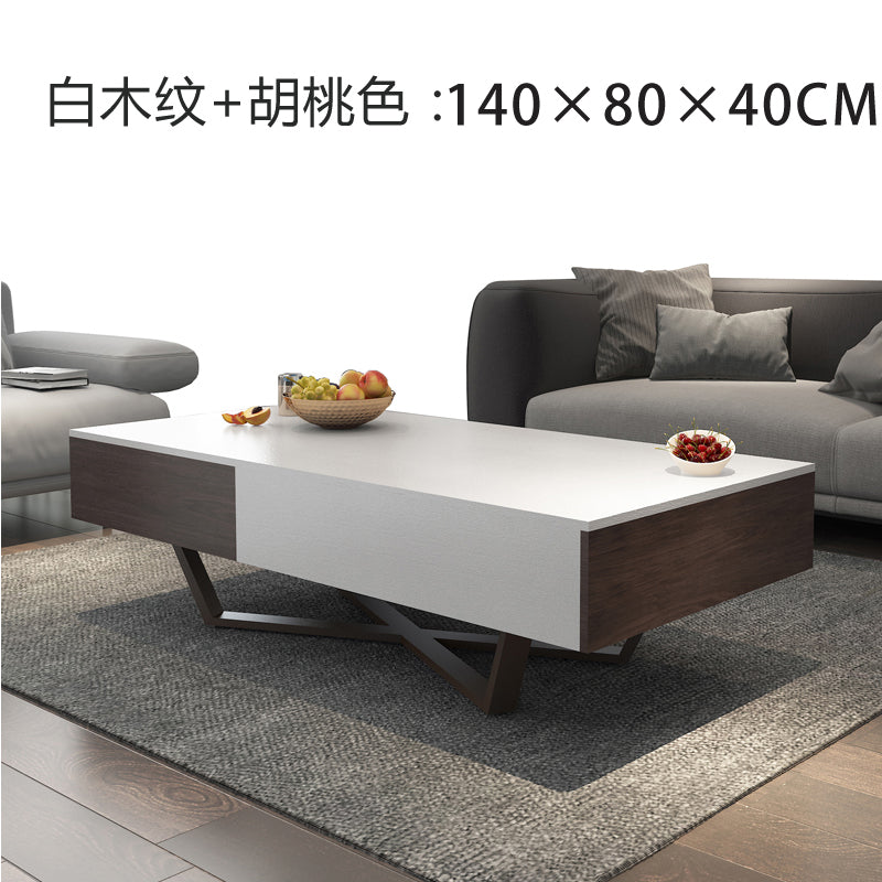 Scandinavian Square Black Gray Large and Small Apartment Type Storage Tea Table