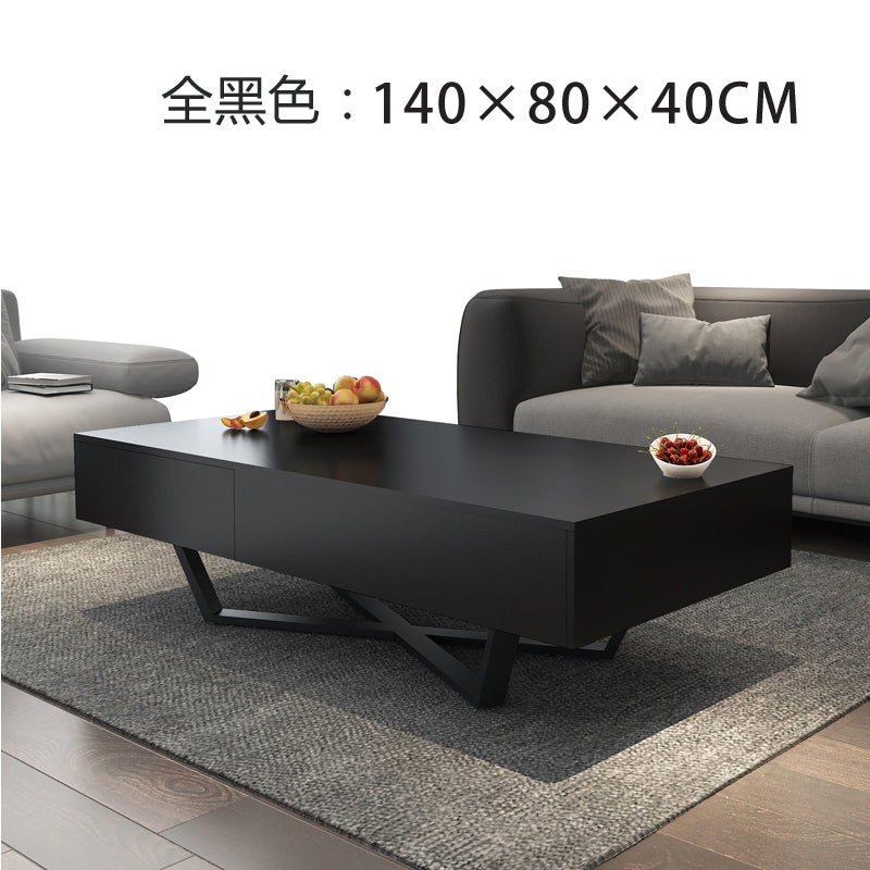 Scandinavian Square Black Gray Large and Small Apartment Type Storage Tea Table