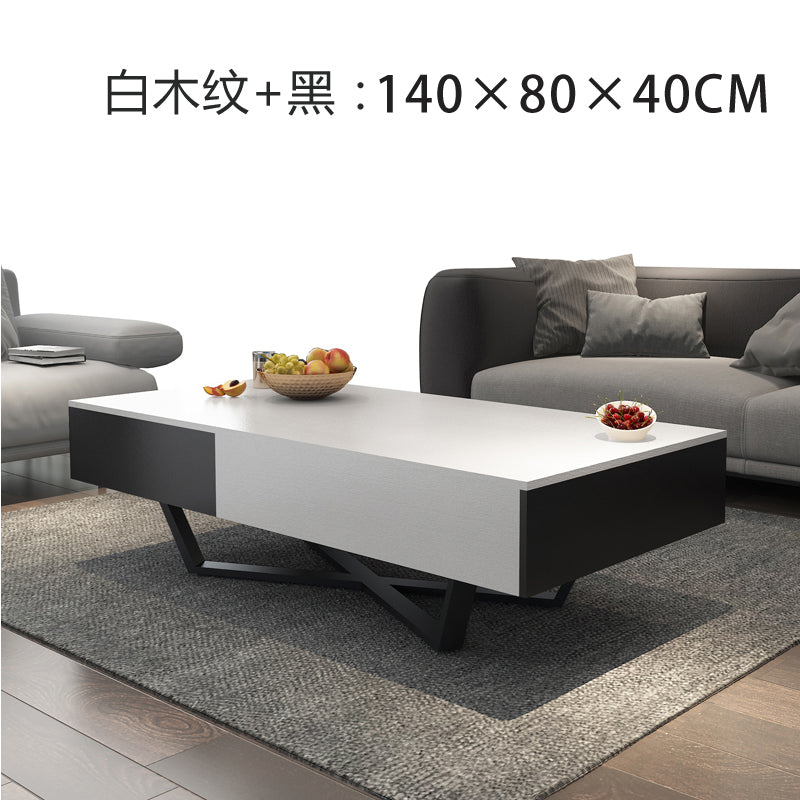 Scandinavian Square Black Gray Large and Small Apartment Type Storage Tea Table