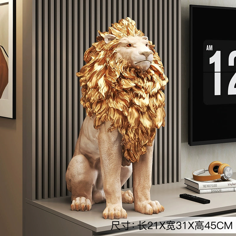 Accessible Luxury Large Office next to Lion Floor Ornaments