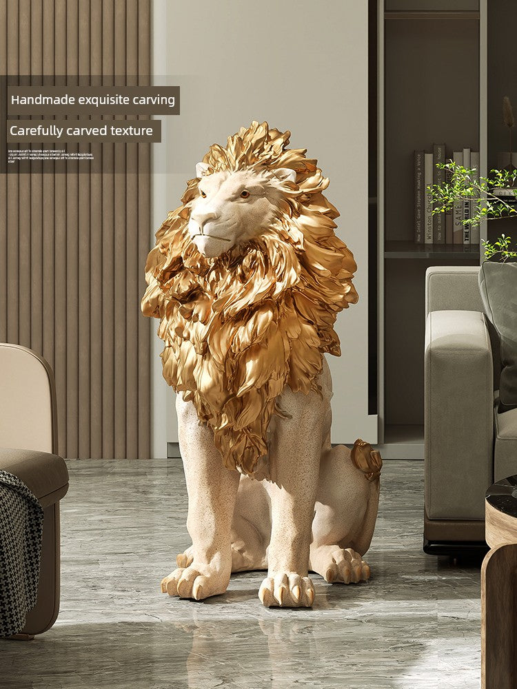 Accessible Luxury Large Office next to Lion Floor Ornaments
