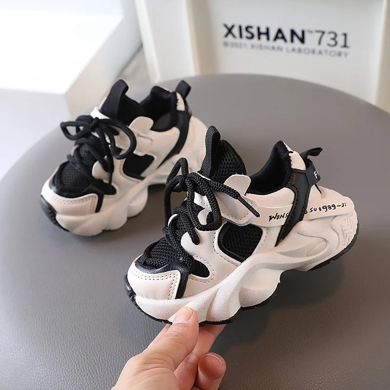 Spring Autumn Boys Girls Shoes Sports Mesh Breathable Shoes Children Baby Walking Sneakers Soft Sole Casual Running Shoes
