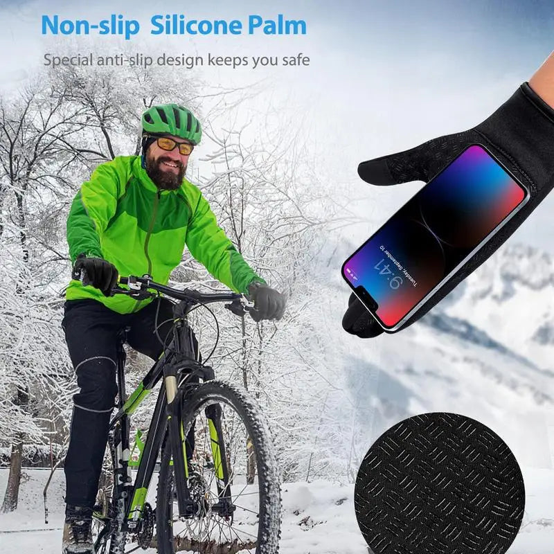 Electric Heated Gloves Winter Moto Heated Gloves Warm Waterproof Rechargeable Heating Thermal Gloves Windproof Skiing Gloves