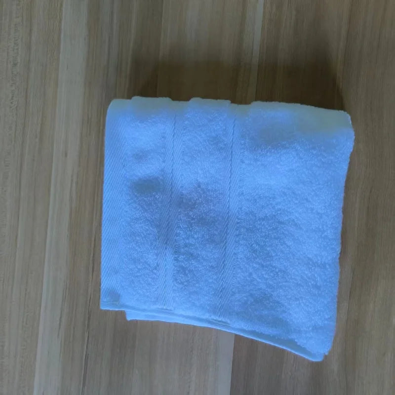 3pcs Towel Bundle Set,100%Cotton,Hand+Face+Bath Washcloth, Stripe Decor 70*140cm Home Hotel Solid White Grey Towels Gift