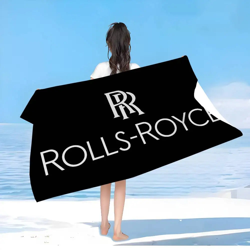 Luxury R-Rolls-Royce Logo Microfiber Beach Towel Absorbent Quick Dry Soft Yoga Swimming Resort Mountain Climbing Towel