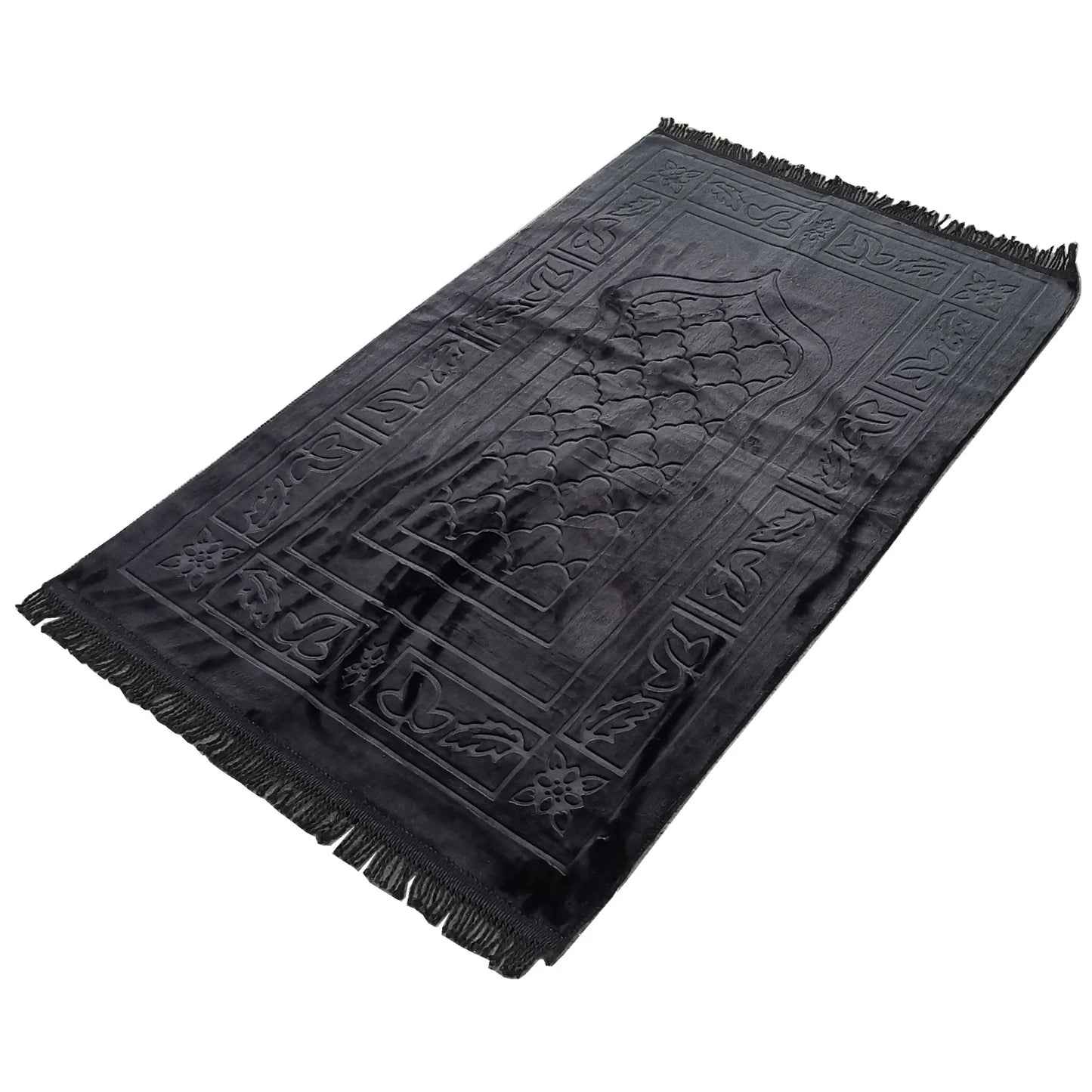 Prayer Rug Sajjadah Embroidery Islamic Muslim Tassel Tapestry Decoration Janamaz Eid Gift Super Soft Thin Prayer Mat 110x65cm