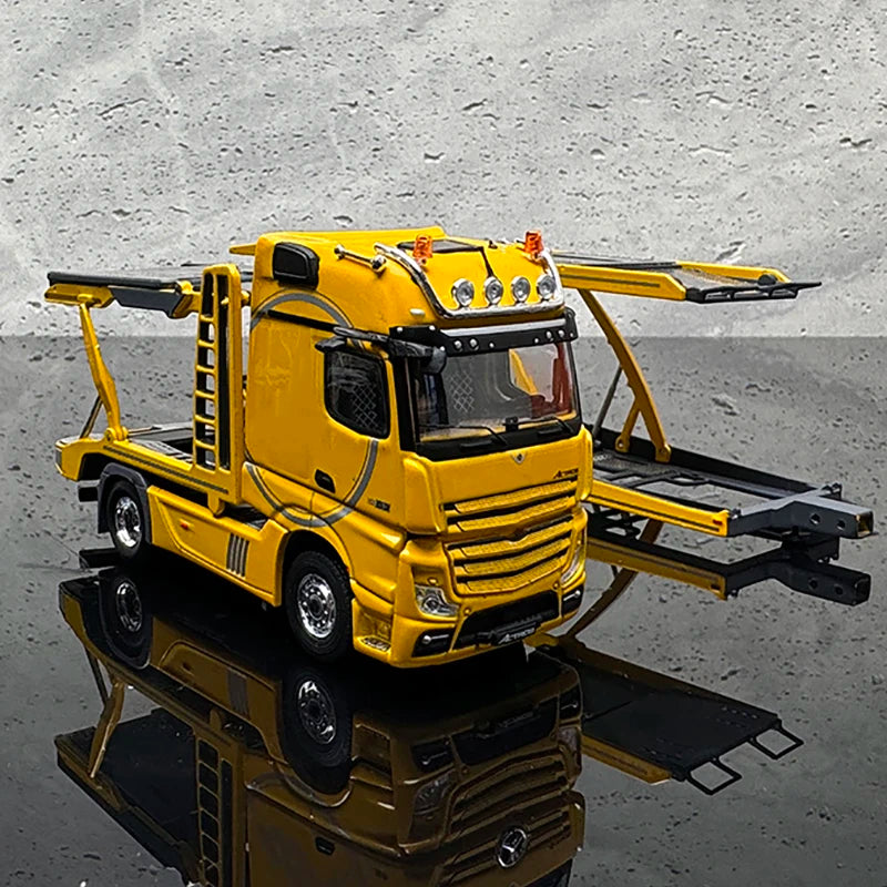 GCD 1:64 Trailer Actros Double decker Car Transport Vehicle Trailer Upgraded Car Model