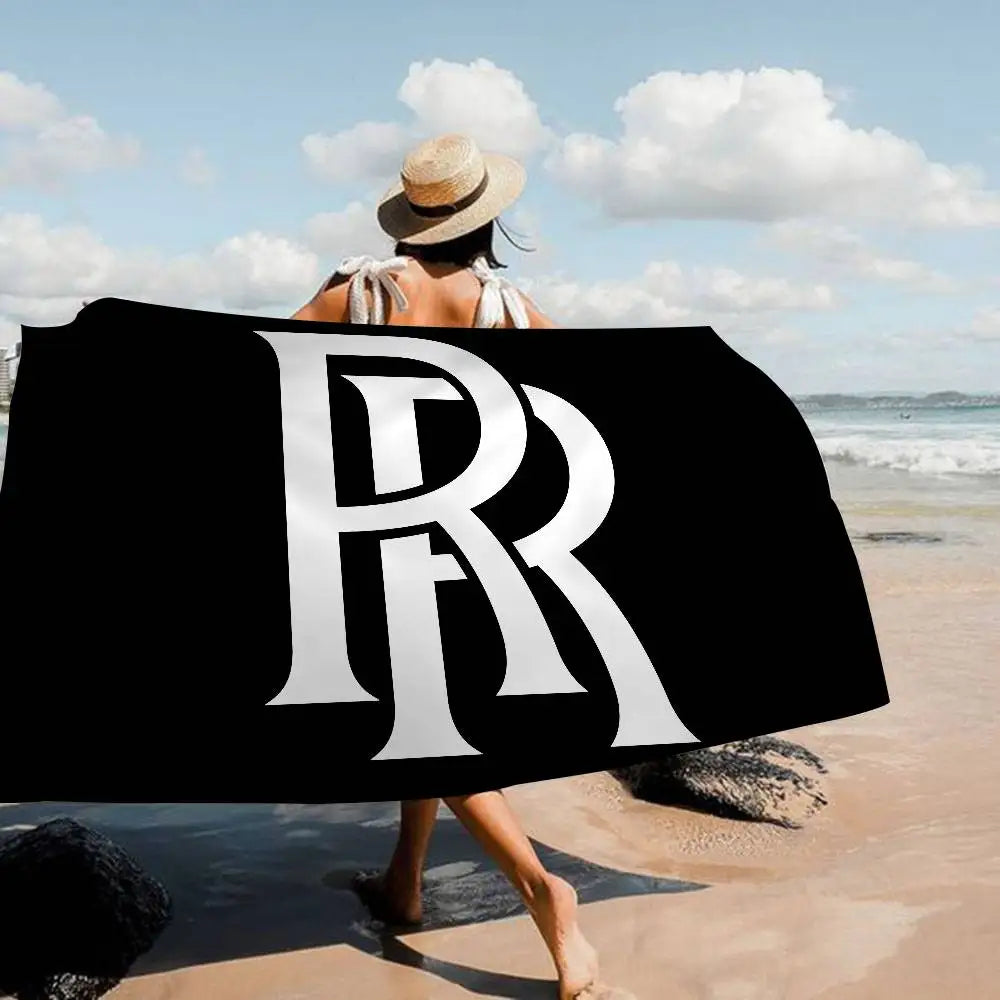 Luxury R-Rolls-Royce Logo Microfiber Beach Towel Absorbent Quick Dry Soft Yoga Swimming Resort Mountain Climbing Towel