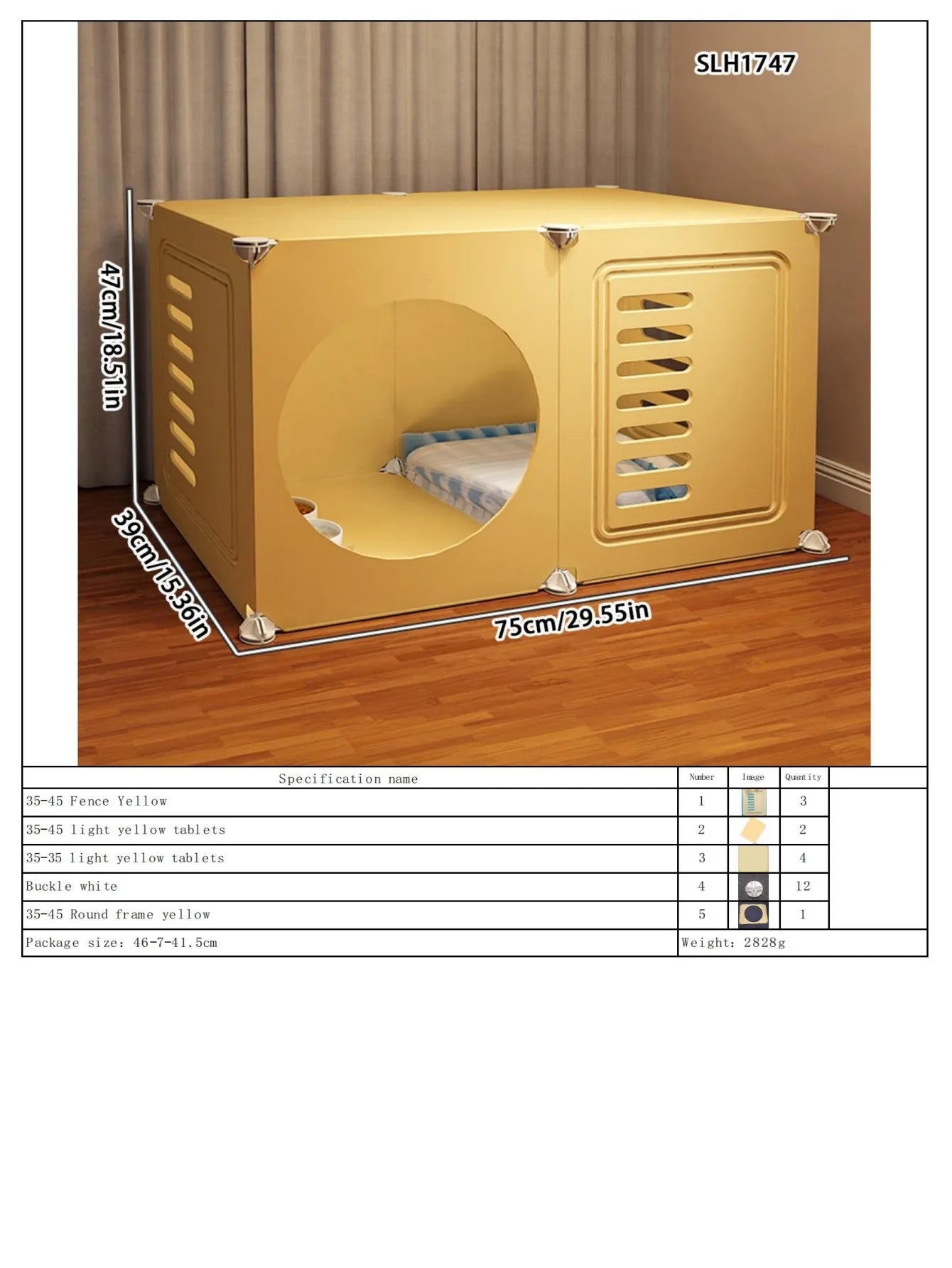 Dog Cage Small Dog Home Cat Villa Kennel One Bedroom One Bathroom One Living Room Pomeranian Teddy Corgi Dog House