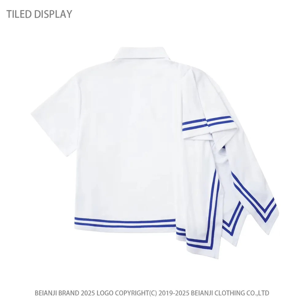 Luxury Men's Clothing Original Design Unique T-shirt High-end Tops Men Short Sleeve Oversize Cotton Absorbent Towels Polo Shirts