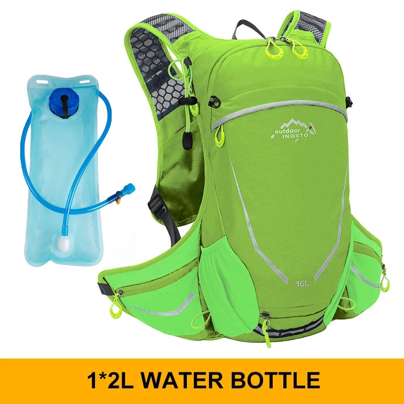 Outdoor Sports Ultra-light Backpack 16L Running Backpack Hydrating Vest Hiking Cycling Bicycle Backpack with 2L Water Bag