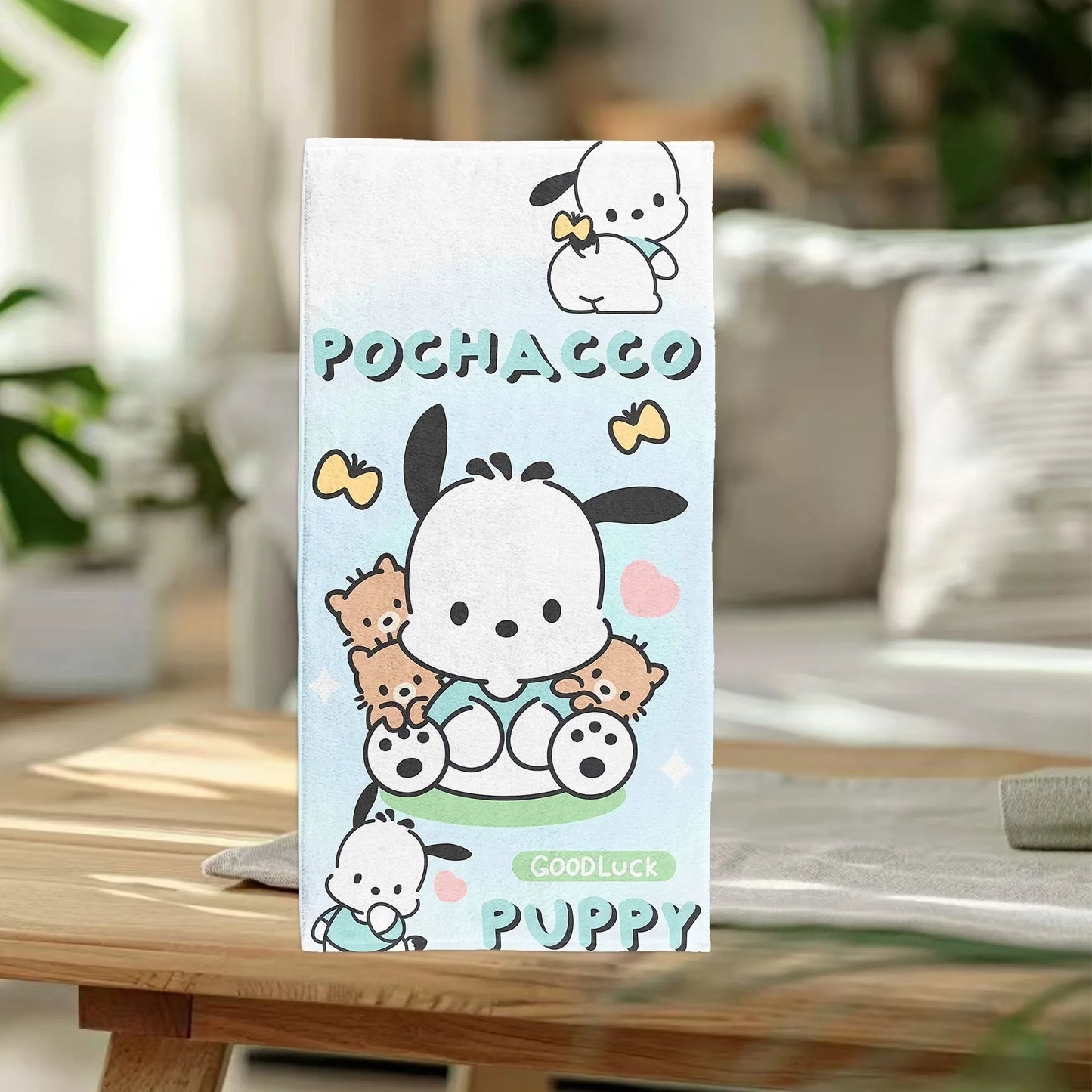 Adorable Sanrio-Themed Beach Towels: Pochacco, Hello Kitty, My Melody, Kuromi! Suitable for towels, bath towels, beach towels