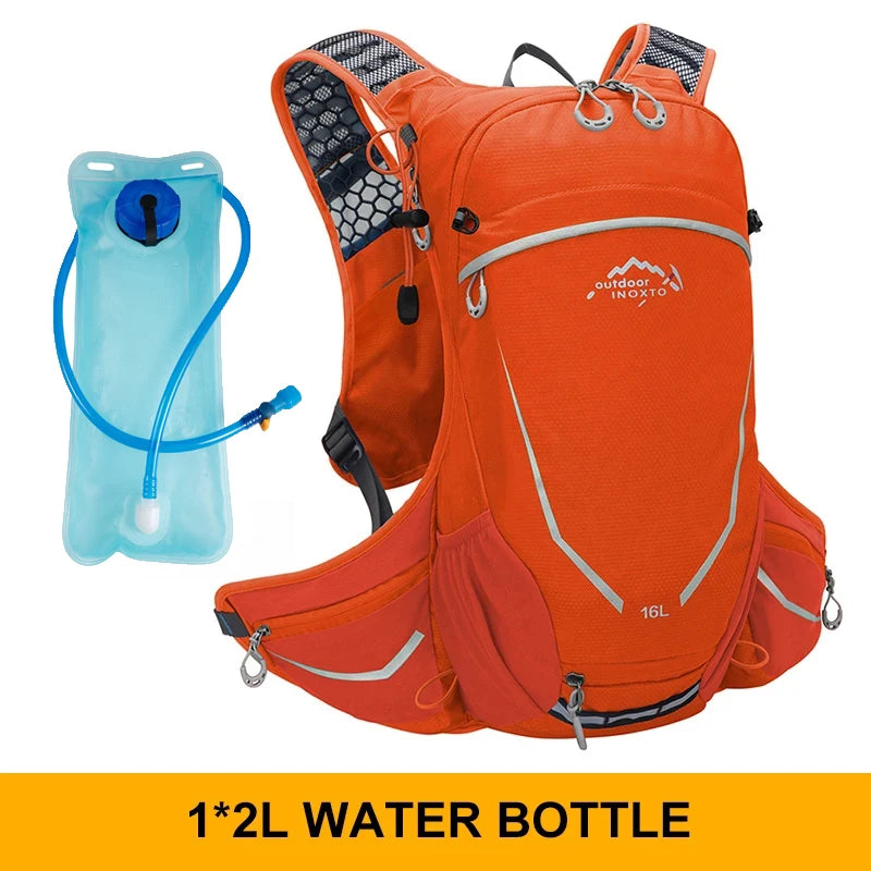 Outdoor Sports Ultra-light Backpack 16L Running Backpack Hydrating Vest Hiking Cycling Bicycle Backpack with 2L Water Bag