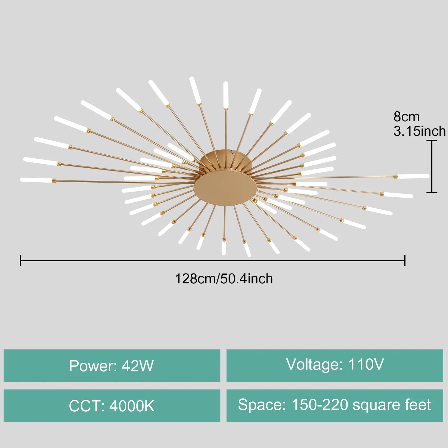 Modern LED Ceiling Light for Living Room Lamp Bedroom Ceiling Chandeliers AC 90-260V Gold Black Home Decoration Light Fixture