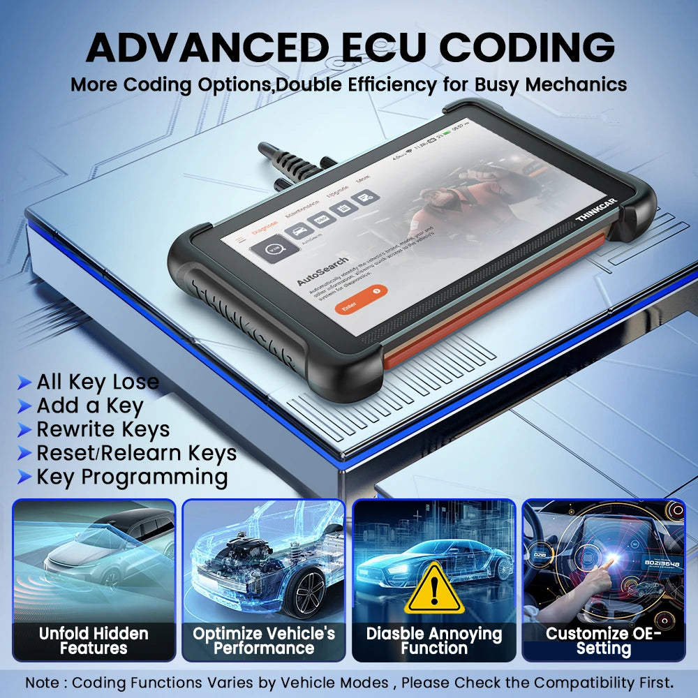 THINKCAR THINKSCAN 689 Car Diagnostic Tools CANFD DOIP Bi-directional ECU Coding 34 Resets Life Free Obd2 Scanner Key Programing