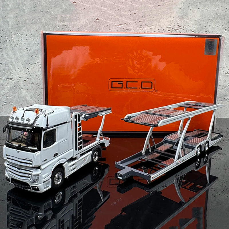 GCD 1:64 Trailer Actros Double decker Car Transport Vehicle Trailer Upgraded Car Model