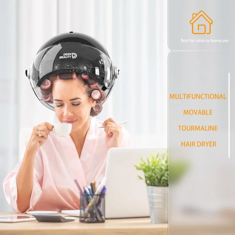 Professional Standing Hair Dryer - 1875W Floor Standing Hooded Dryer Hair Bonnet with Ionic Generator for Professional Salon