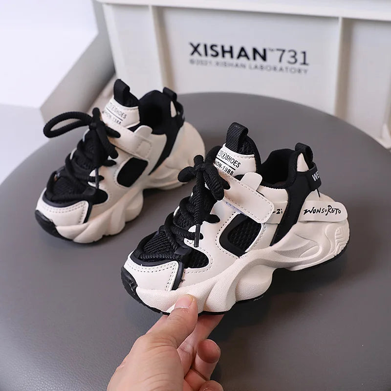 Spring Autumn Boys Girls Shoes Sports Mesh Breathable Shoes Children Baby Walking Sneakers Soft Sole Casual Running Shoes