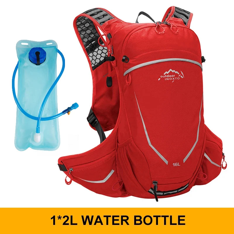 Outdoor Sports Ultra-light Backpack 16L Running Backpack Hydrating Vest Hiking Cycling Bicycle Backpack with 2L Water Bag