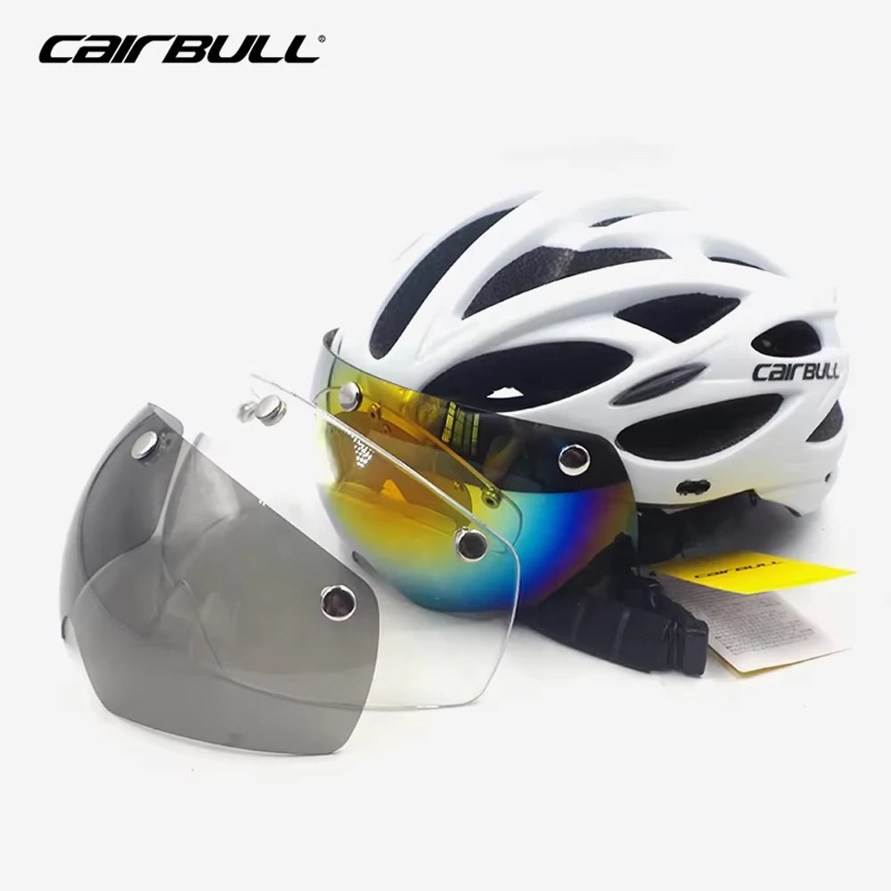 Bicycle Belmet Cycling Helmets MTB Mountain Road Racing Bike Helmet Lightweight Breathable Led Safety Goggles Summer Cycle Casco