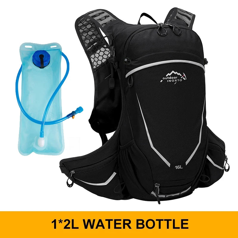 Outdoor Sports Ultra-light Backpack 16L Running Backpack Hydrating Vest Hiking Cycling Bicycle Backpack with 2L Water Bag