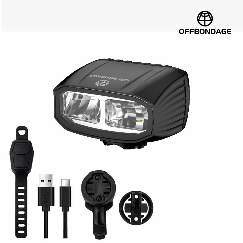 OFFBONDAGE Bicycle Front Light 1000LM Bike Headlight Waterproof Flashlight USB TYPE-C Charging MTB Road Cycling Lamp Accessories
