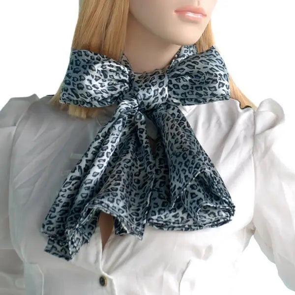 Blando Light Blue Leopard Stylish Delicately Soft Silky Scarf/Wrap/Shawl(Small)