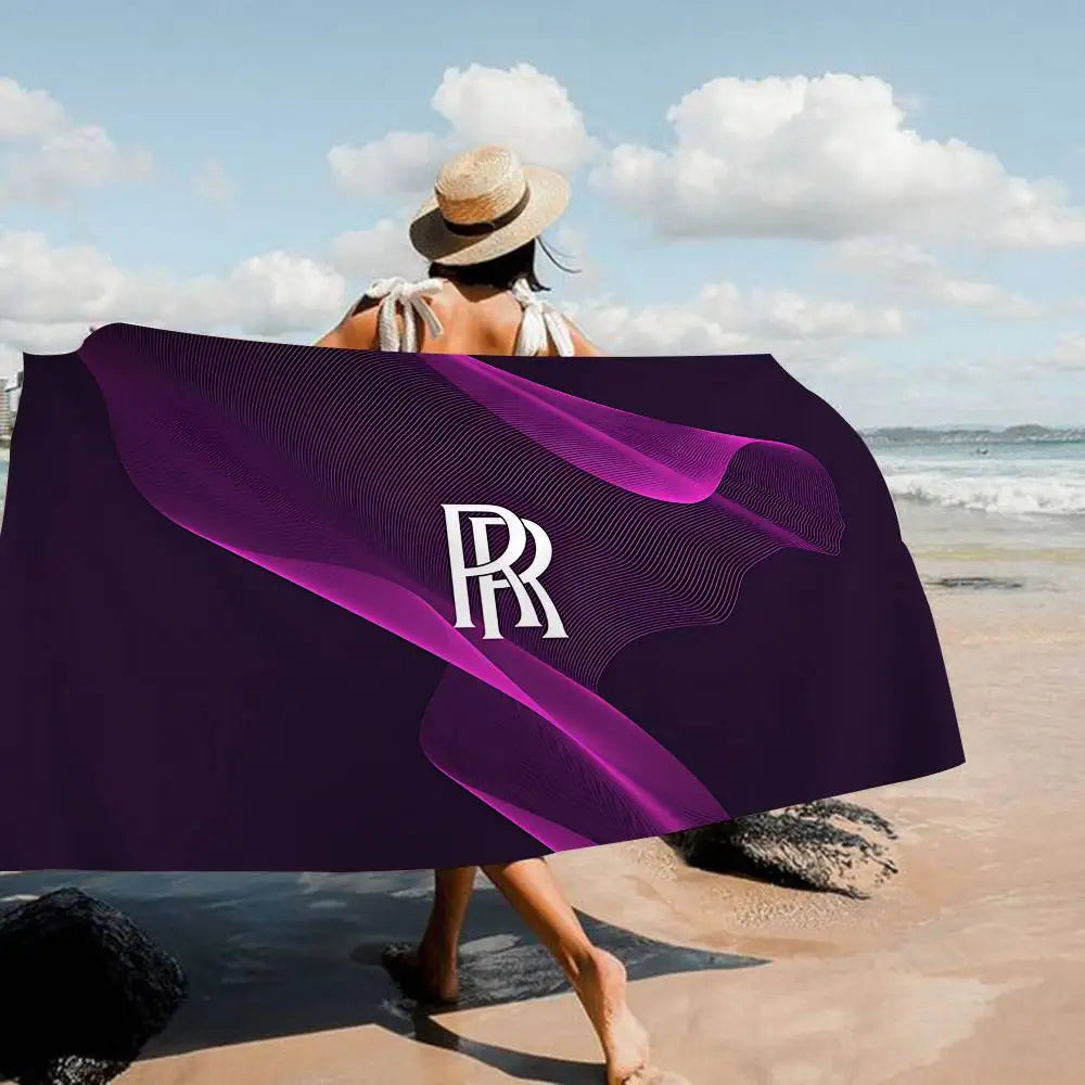 Luxury R-Rolls-Royce Logo Microfiber Beach Towel Absorbent Quick Dry Soft Yoga Swimming Resort Mountain Climbing Towel