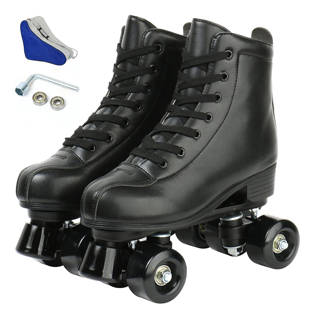 Roller Skate Shoes Size 34-45 4 Wheels Quad Sneakers Skating Pu Leather Sport Beginner Men And Women Roller Skating Shoes Gift