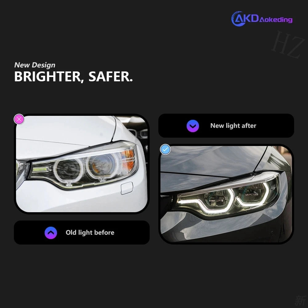 Headlight For BMW F32 2012-2019 F82 M4 GTS Car автомобильные товары LED DRL 425i 428i 430i 435i F36 F80 F33 Car Accessories