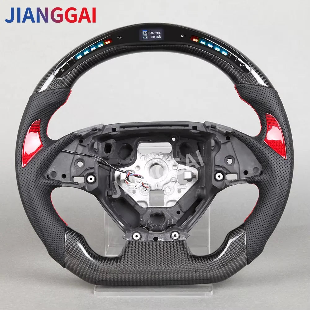 LED Carbon Fiber Car Racing Steering Wheel For Chevrolet Camaro 2016-2023 Corvette C7 Chevy ss 2014-2019 Carbon Steering Wheel