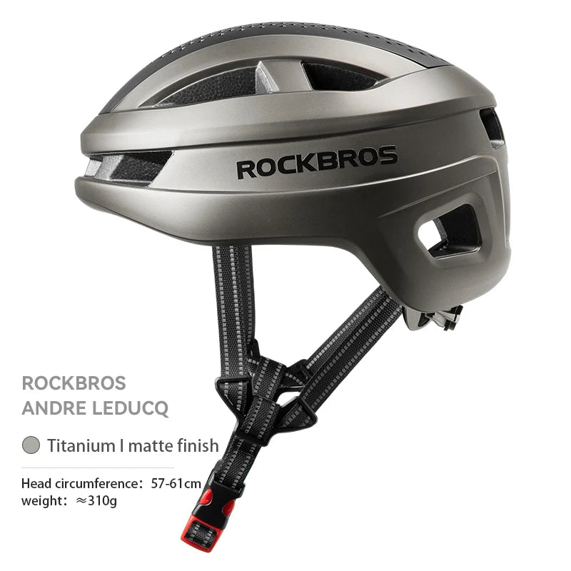 ROCKBROS Lightweight Cycling Helmet Magnetic Cover Breathable Integrally-molded Bike Helmet Safety Protection Men Bicycle Helmet