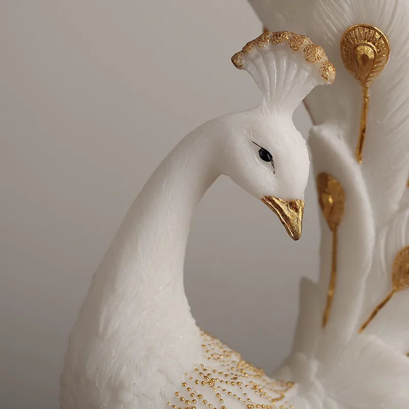 Nordic Modern Art Peacock Decorative Vase Ornament for Living Room TV Cabinet Homestay Model Room Display Home Decor